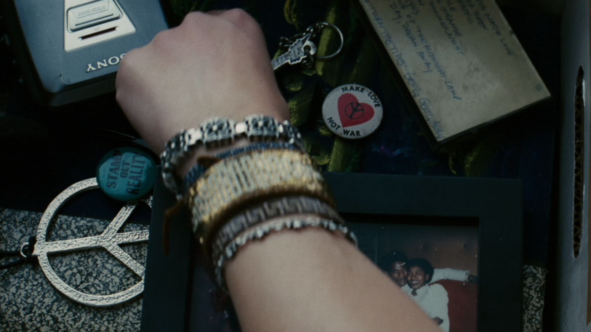 A box filled with various memorabilia.